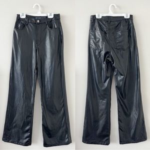 Indigo Rising Black Faux Leather Straight Leg Pants Size 25